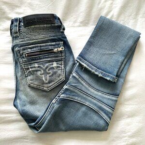 Rock Revival Moto Skinny Jeans – Light Wash – Size 25